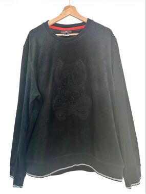 Psycho Bunny Crewneck Terrycloth Sweatshirt with Embossed Logo